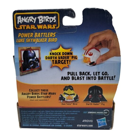 2/$15 Angry Birds Star Wars Power Battlers Toy Luke Skywalker Bird Pull Back NEW - Picture 3 of 9